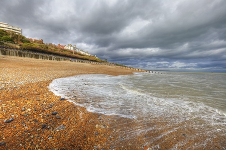 Sunny afternoon on a beach, Eastbourne, England