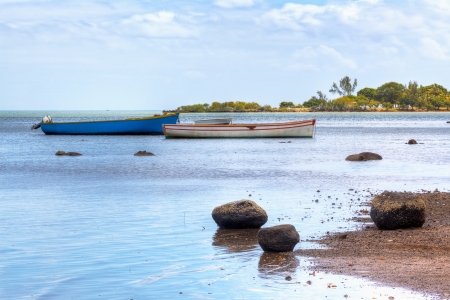 Indian Ocean coast in Mauritiusの写真素材