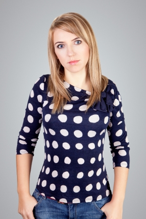 Beautiful woman with blond hairの写真素材