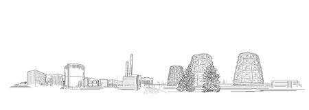 Vector energy company sketch for business designのイラスト素材