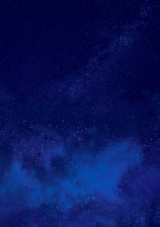 Space magic winter wallpaper with stars and clouds for designの写真素材