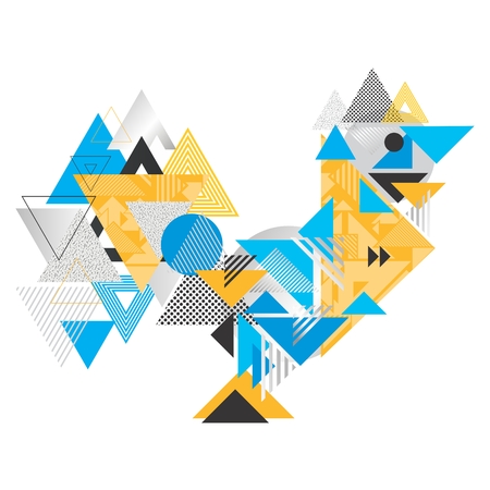 Geometric Vector Roosterのイラスト素材