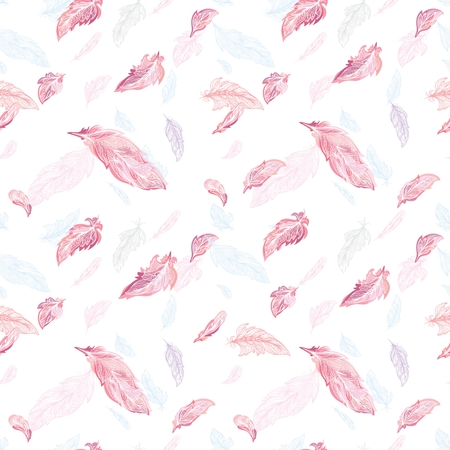 Elegant feather Vector Patternのイラスト素材
