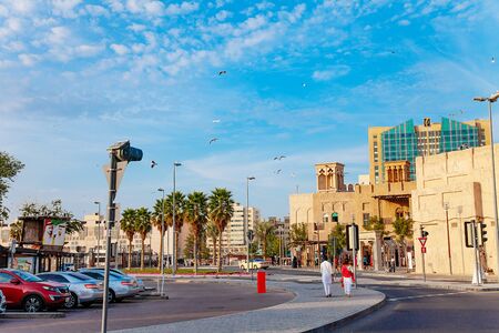 Emirates city walk road sunset buildings viewのeditorial素材