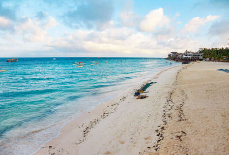 Early morning sunrise ocean view with amazing skyの写真素材