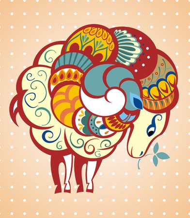 2015 sheepのイラスト素材