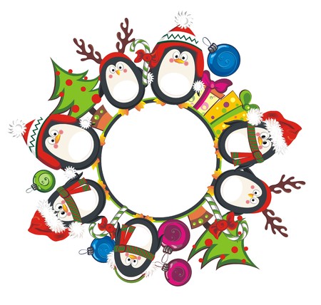 merry christmas cardのイラスト素材