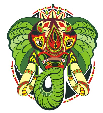 Totem animal.Elephantのイラスト素材