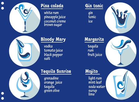 Drink alcohol background.Drinksのイラスト素材