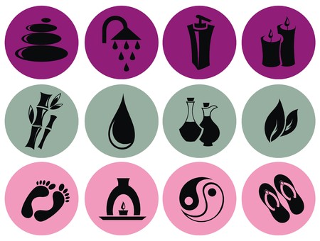 Spa icons setのイラスト素材
