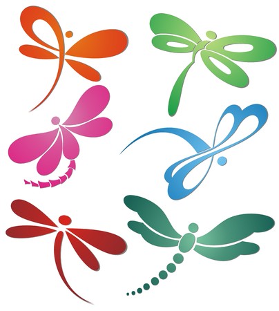 Butterfly(dragonfly ) logo designのイラスト素材