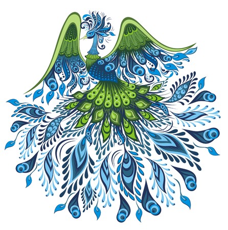 Vector illustration of peacockのイラスト素材