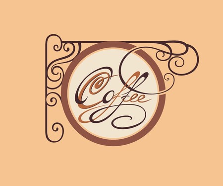 Vintage Style Coffee cardのイラスト素材