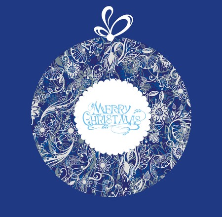 Merry Christmas wreathのイラスト素材