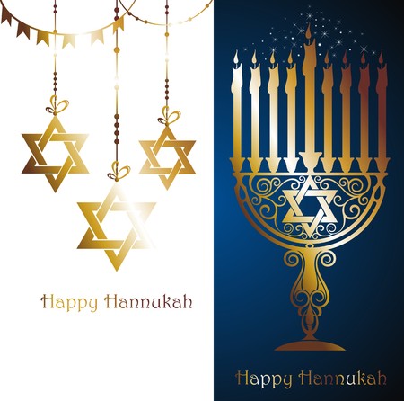 happy hanukkahのイラスト素材