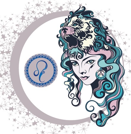 Decorative Zodiac sign Leoのイラスト素材