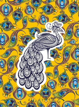 background with Peacockのイラスト素材