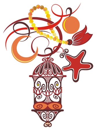Illustration of Ramadan Kareem.のイラスト素材