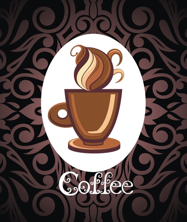 Menu coffee. Coffee Logo templateのイラスト素材