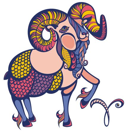 Aries. Zodiac sign. Astrological, horoscope symbolのイラスト素材