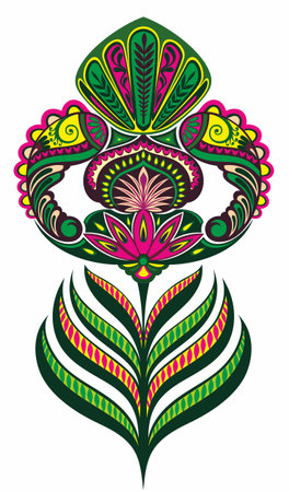 Ethnic feather. Tribal Feather. Decorative featherのイラスト素材