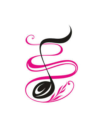 Note symbol. Music design.Tattoo music symbolのイラスト素材