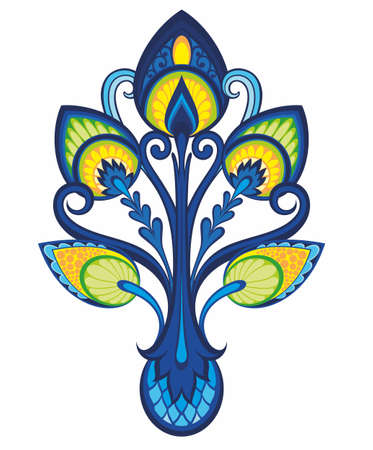 Feather of birds of paradise.Peacock decorative featherのイラスト素材