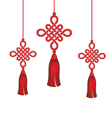 Japanese knot vector illustration .Mystical knotのイラスト素材