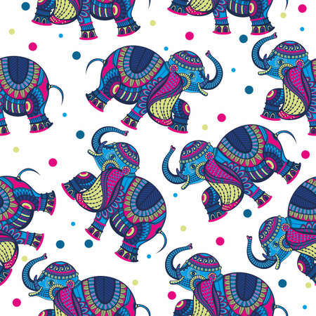 Boho style elephant face for t shirt design,のイラスト素材