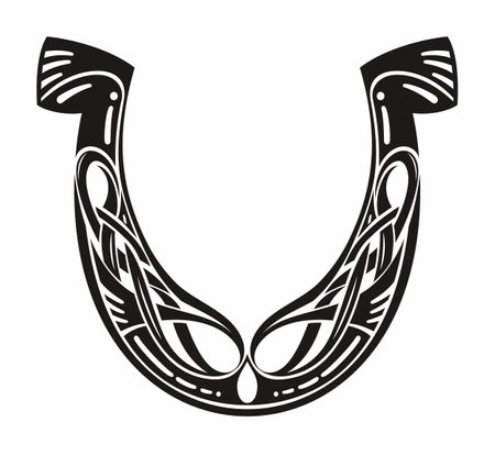 horseshoe icon. Simple illustration of horseshoe vector iconのイラスト素材