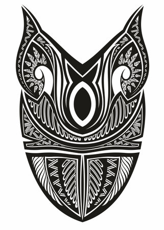 Tattoo tribal abstract sleeve, black arm shoulder tattoo fantasy pattern vector art design isolated on white backgroundのイラスト素材