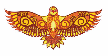 Decorative bird vector.Bird symbol illustrationのイラスト素材