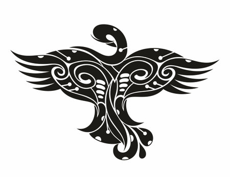 Eagle symbol on a white background.のイラスト素材