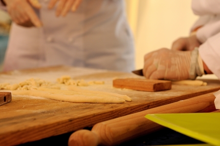 Pasta Making Detail homemadeの写真素材