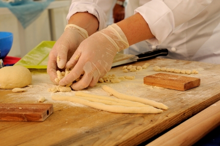 Pasta Making Detail homemadeの写真素材