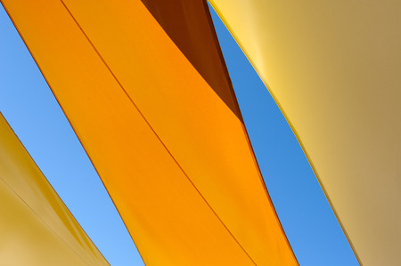a detail of summer awningの写真素材