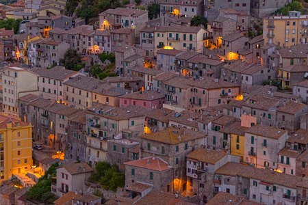 roofs old town lightingの写真素材