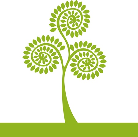 logo green treeのイラスト素材