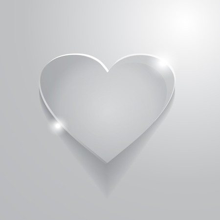 beautiful grey heart signのイラスト素材