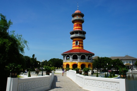 observatory located in bang pa-in palace.thailandのeditorial素材