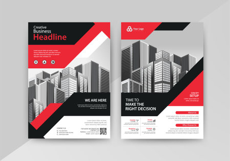Business Brochure design. Annual report vector illustration template. Flyer corporate cover.のイラスト素材