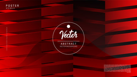 Abstract red geometric background with copy space for text. Vector illustration.のイラスト素材