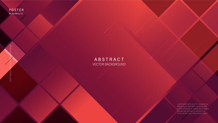 Abstract vector background. Geometric design. Vector Illustration. Red colorのイラスト素材