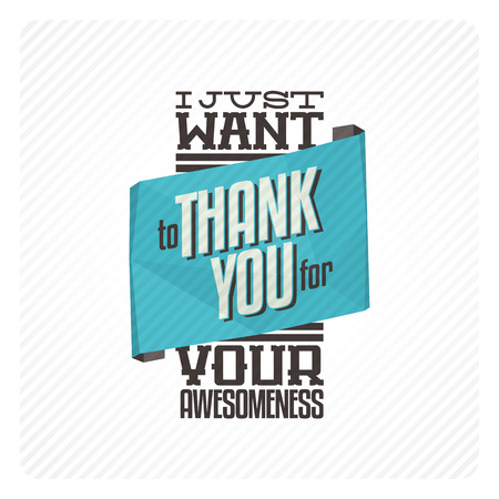 Vintage thank you cardのイラスト素材
