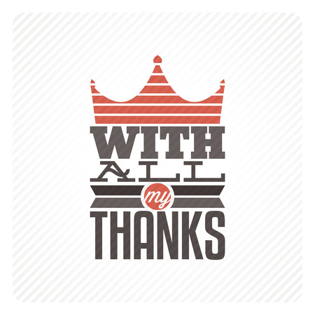 Vintage thank you cardのイラスト素材