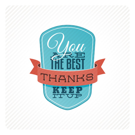 Vintage thank you cardのイラスト素材