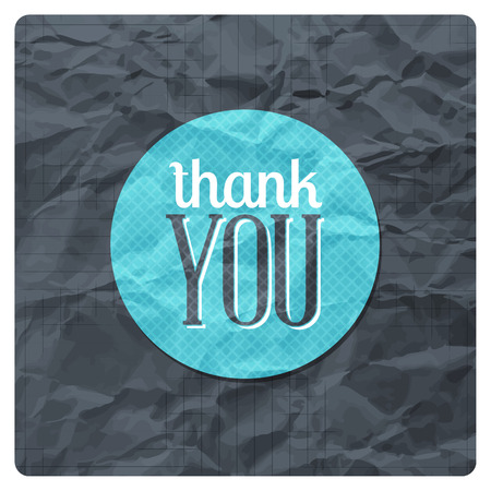 Vintage thank you cardのイラスト素材