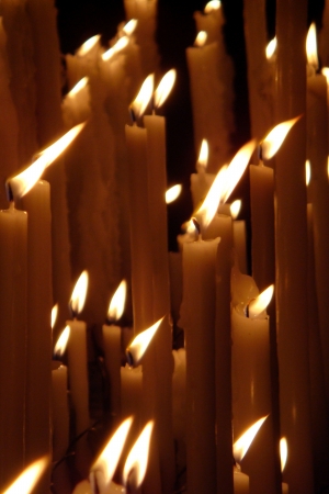 warm candleの写真素材