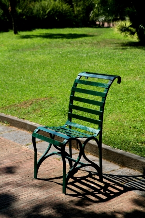 bench in the parkの写真素材