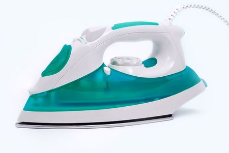 Modern electric iron isolated on the white backgroundの写真素材